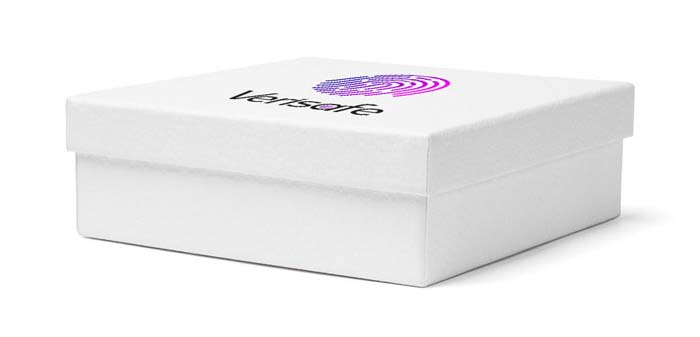 gift box with Verisafe logo on top